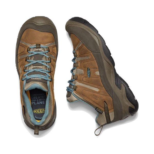 KEEN Women's Circadia Waterproof Hiking Shoe in Syrup/North Atlantic