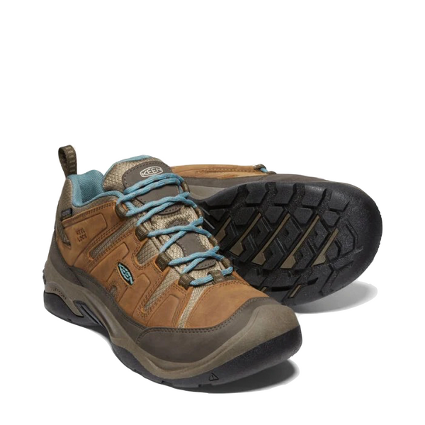 KEEN Women's Circadia Waterproof Hiking Shoe in Syrup/North Atlantic