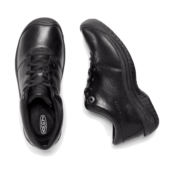 KEEN Women's PTC Slip Resistant Leather Oxford in Black