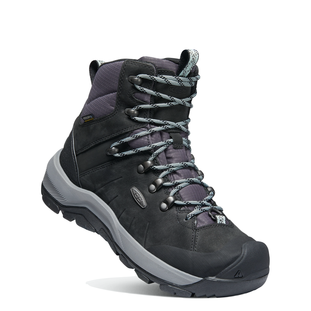 Mudguard and Toe view of Keen Revel IV Mid Waterproof Boot for women.