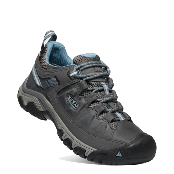 KEEN Women's Targhee III Low Waterproof Hiker in Magnet Grey/Atlantic Blue