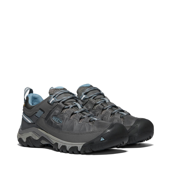 KEEN Women's Targhee III Low Waterproof Hiker in Magnet Grey/Atlantic Blue