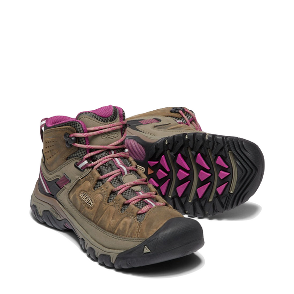 KEEN Women's Targhee III Mid Waterproof Boot in Weiss/Boysenberry