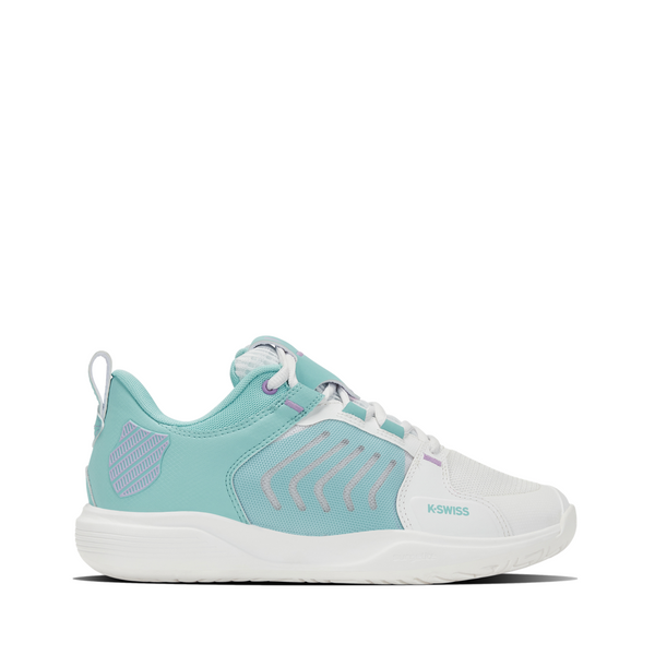 K-Swiss Women's Ultrashot Team Tennis Court Sneaker (Steel Grey or White/Blue)