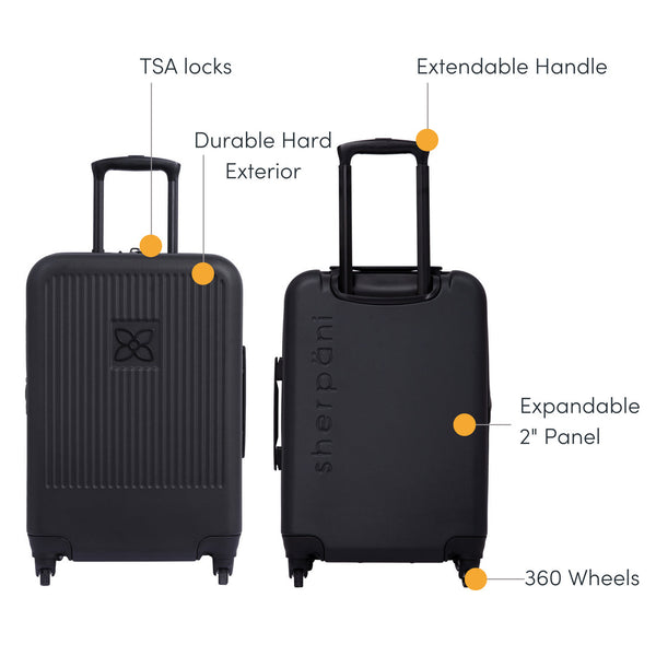 Sherpani Meridian 22 Inch Hard Shell Carry-On Luggage