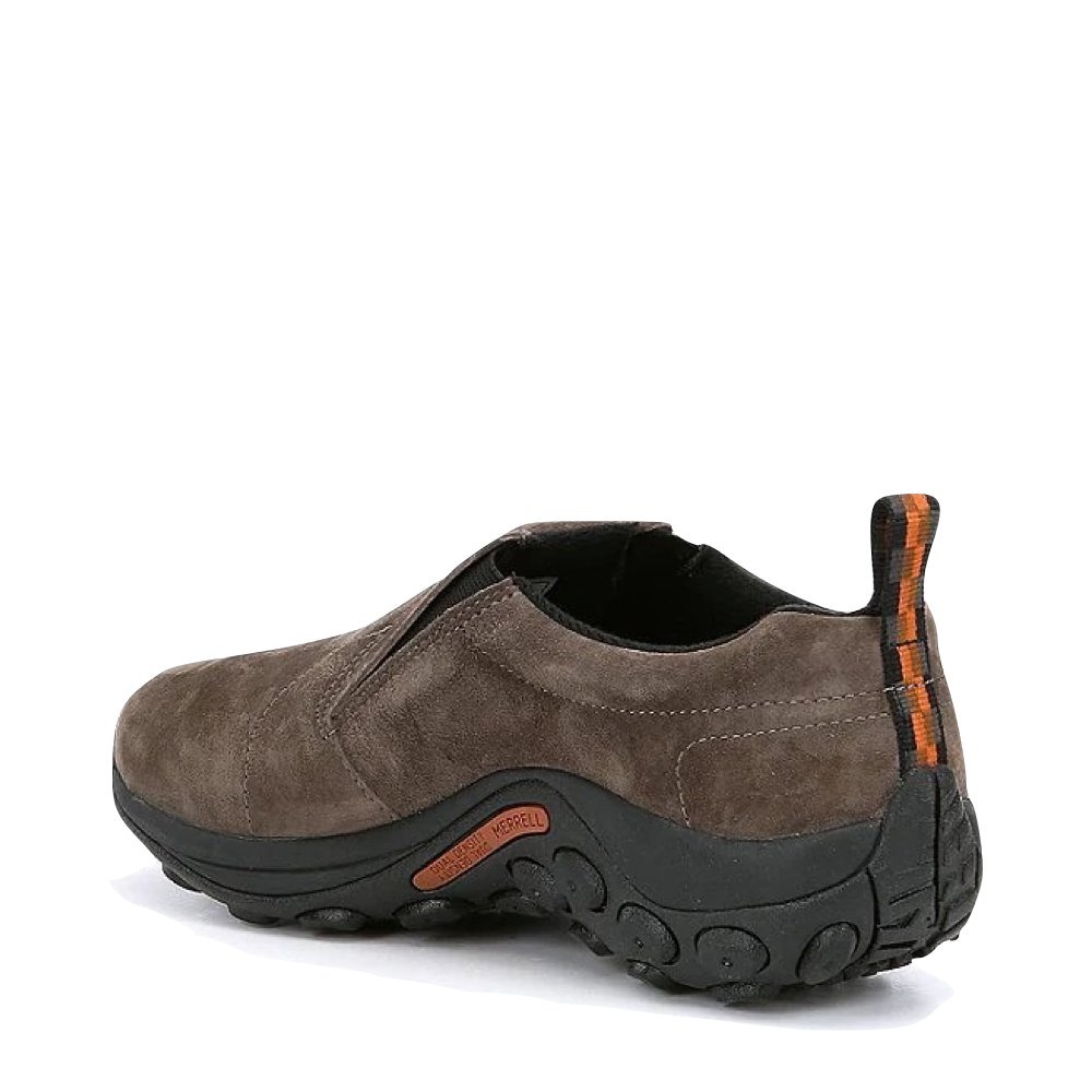 Heel view of Merrell Jungle Doc Pigskin Nubuck Slip On for men.