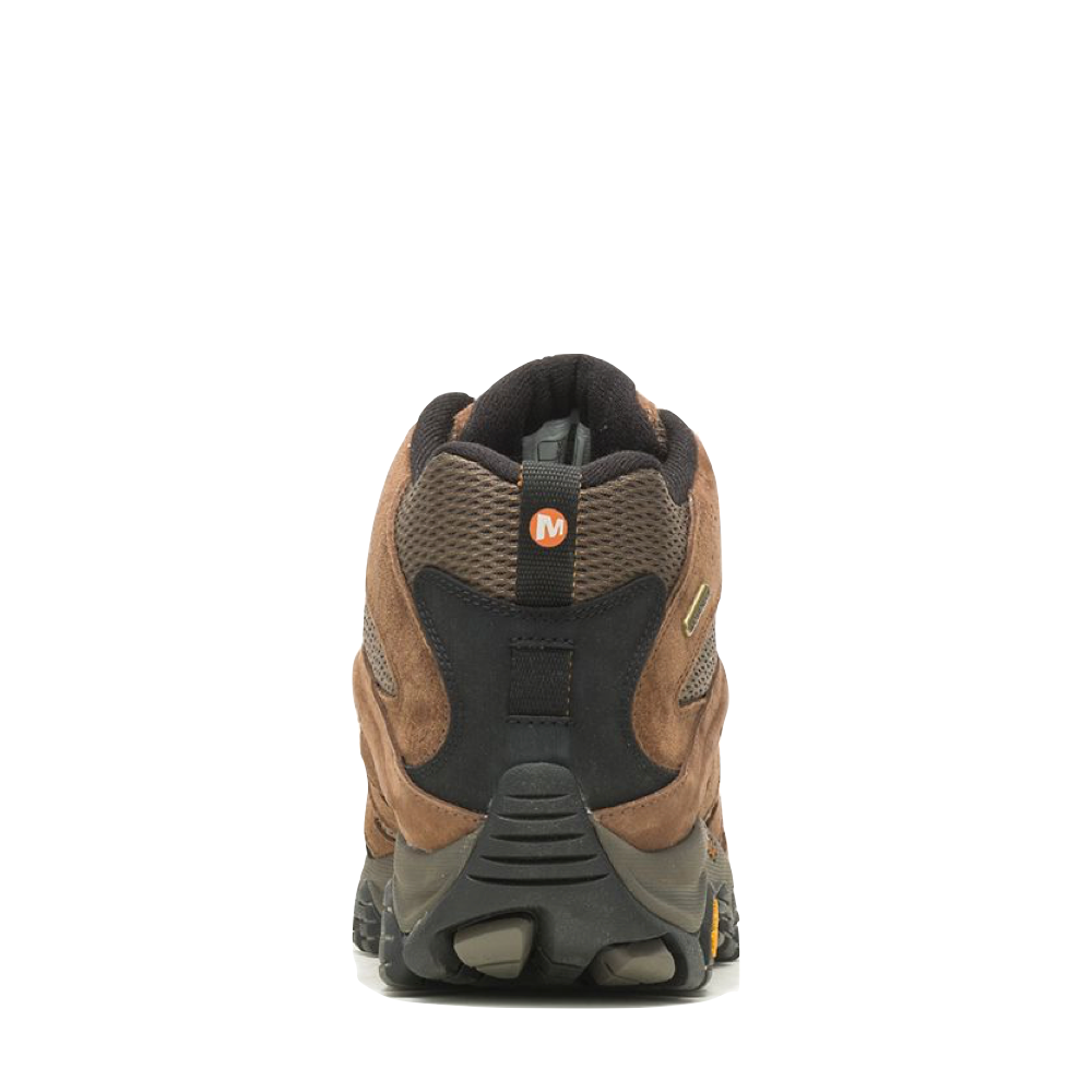 Back view of Merrell Moab 3 Mid Waterproof Hiking Boots for men.