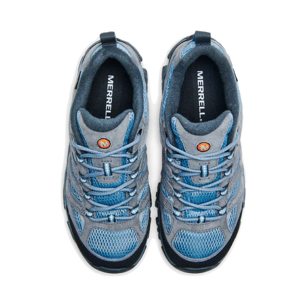 Top-down view of Merrell Moab 3 Low Waterproof Hiking Shoe for women.