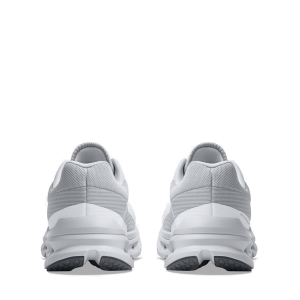 On Women's Cloudrunner Sneaker in White/Frost