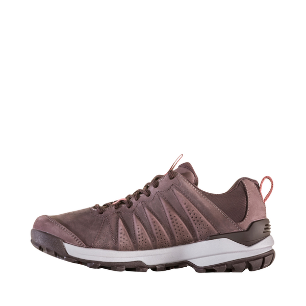 Oboz Women's Sypes Low Leather Waterproof Hiking Shoes in Peppercorn