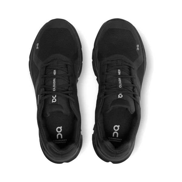 On Men's Cloudrunner Waterproof Sneaker in Black