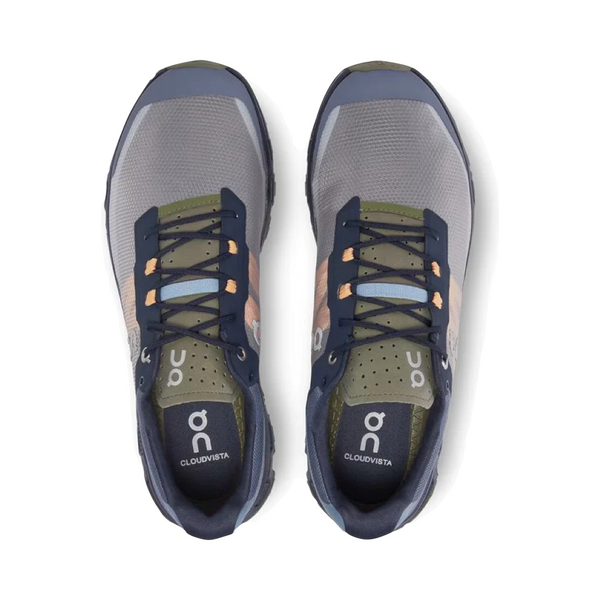 On Men's Cloudvista Trail Sneaker (Midnight/Olive)