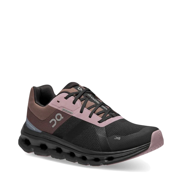On Women's Cloudrunner Waterproof Sneaker (Black/Grape)