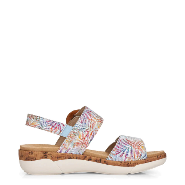 Remonte Women's Jocelyn 53 Buckle Sandal (White Floral or Nocce Tan)