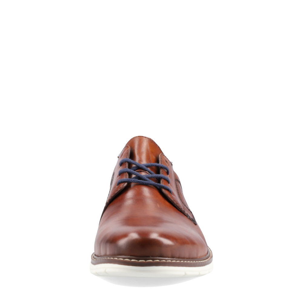 Rieker Men's 02 Plain Toe Leather Oxford in Peanut Brown
