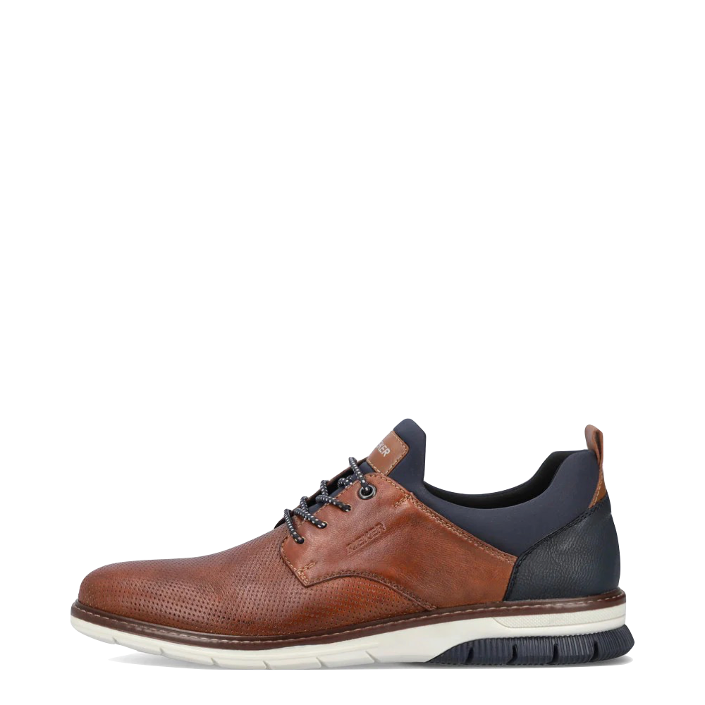 Side (left) view of Rieker Dustin 50 Perfed Shoe for men.