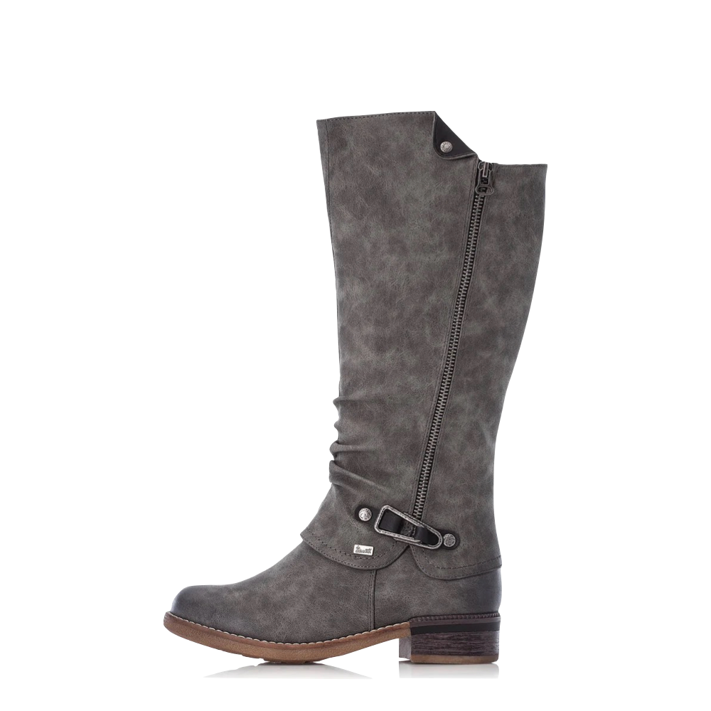 Rieker Women's Fabrizia 52 Tall Waterproof Boot (Smoke Gray)