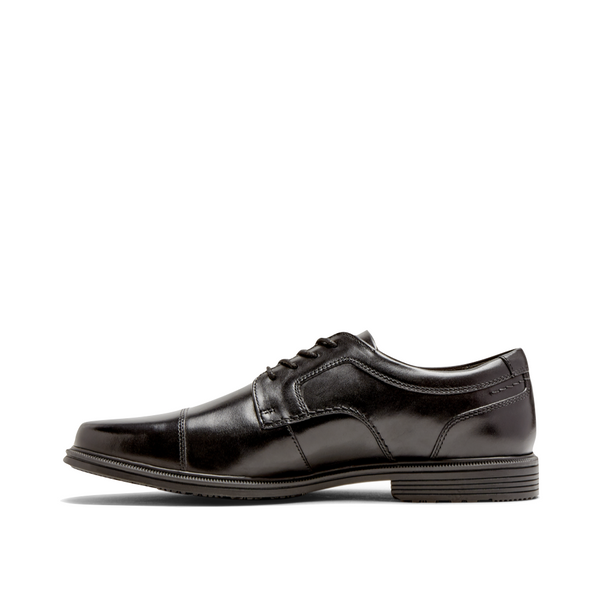 Rockport Men's Taylor Waterproof Slip Resistant Cap Toe Oxford in Black