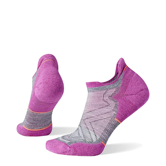 Side (left) view of Smartwool Run Targeted Cushion Low Ankle socks for women.