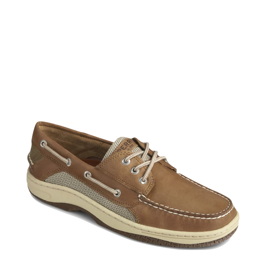 Mudguard and Toe view of Sperry Billfish 3 Eye Boat Shoe for men.