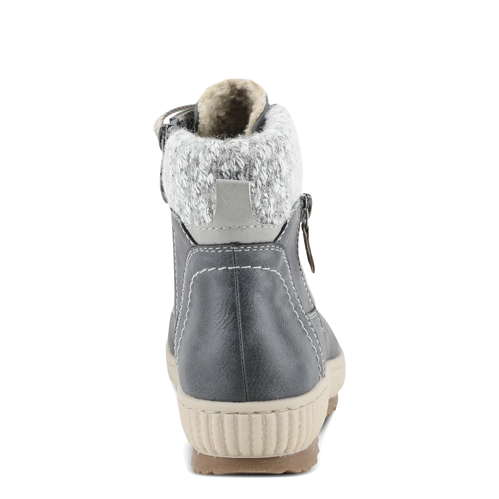 Back view of Spring Step Relife Karlene Side Zip Lace Waterproof Boots for women.