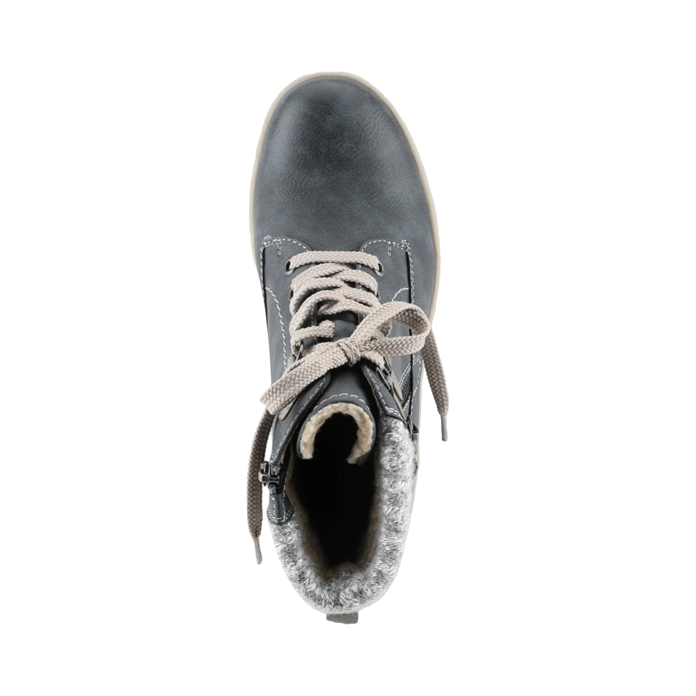 Top-down view of Spring Step Relife Karlene Side Zip Lace Waterproof Boots for women.