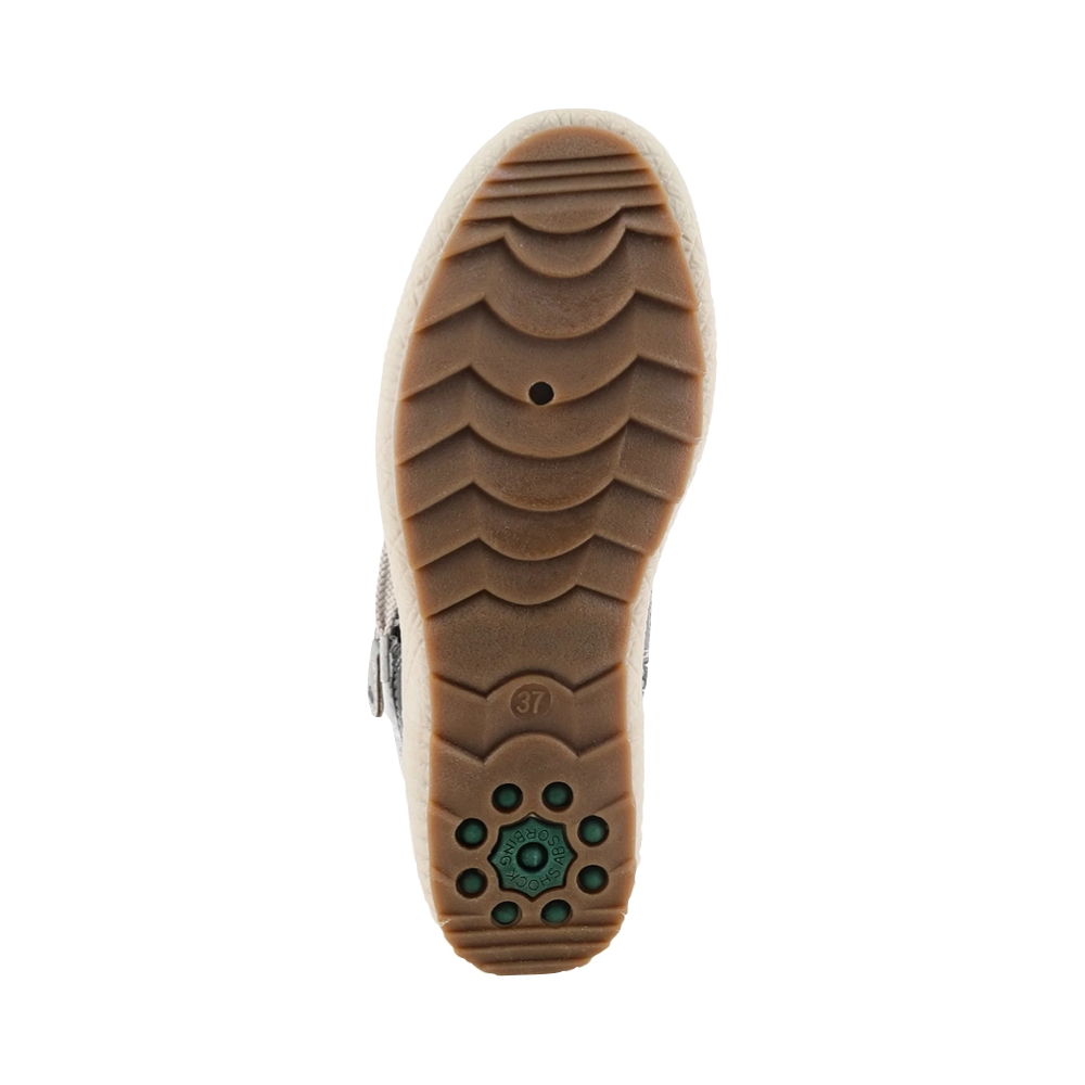 Bottom view of Spring Step Relife Karlene Side Zip Lace Waterproof Boots for women.