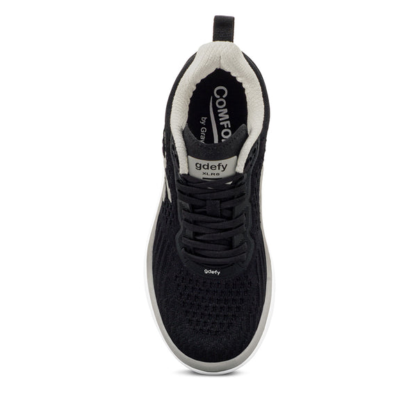 Gravity Defyer Women's XLR8 Running Sneakers (Black/Silver)