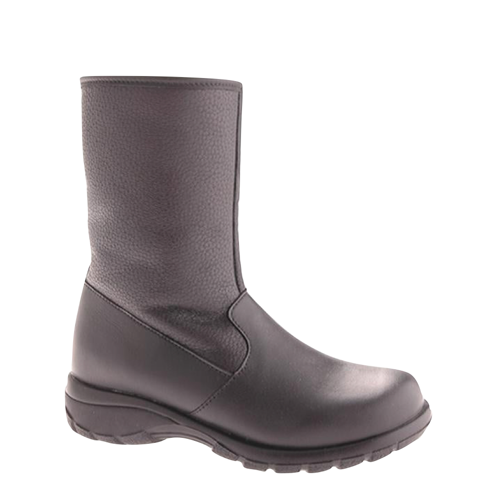 Toe Warmers Women's Shield Mid Side Zip Waterproof Leather Boot in Black