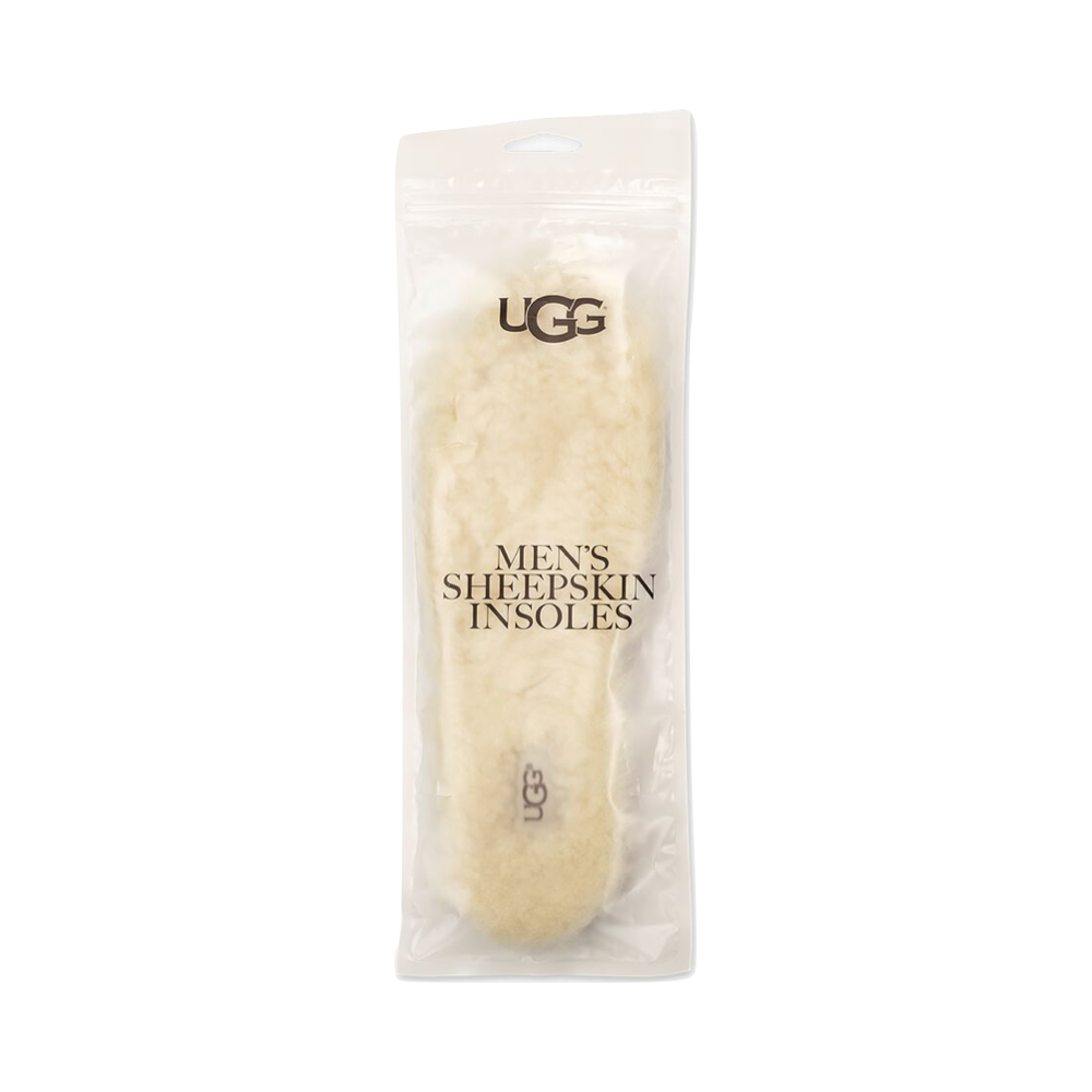 Packaging view of Ugg Replacement Sheepskin Insoles for men.
