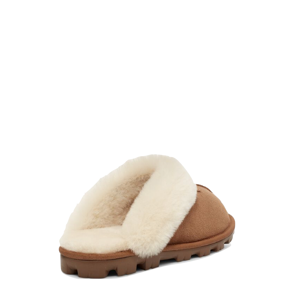 UGG Women's Coquette Sheepskin Slide Slipper in Chestnut