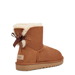 UGG Women's Mini Bailey Bow II Sheepskin Boot (Chestnut)