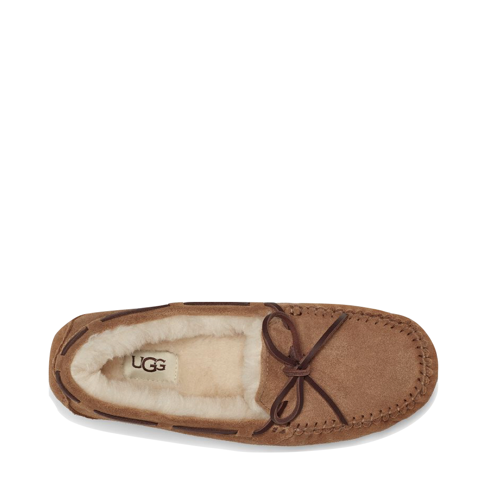 Top-down view of Ugg Dakota Moc Sheepskin Slipper for women.