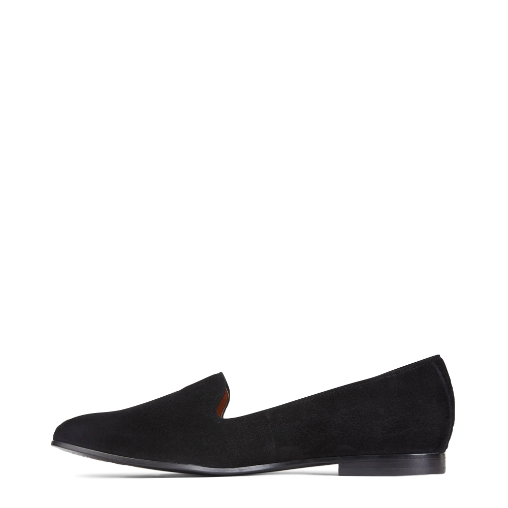 Side (left) view of Vionic Willa Slip On Suede Loafer for women.
