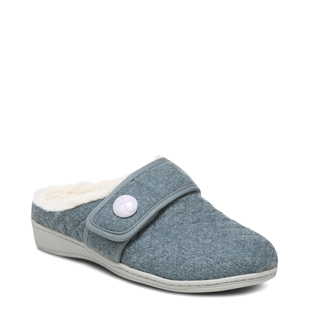 Vionic Women's Carlin Slip On Clog Slipper (Mineral Teal)