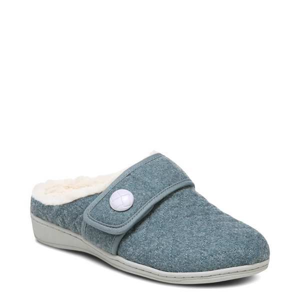 Vionic Women's Carlin Slip On Clog Slipper (Mineral Teal)