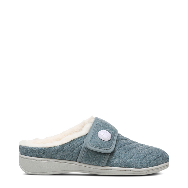 Vionic Women's Carlin Slip On Clog Slipper (Mineral Teal)