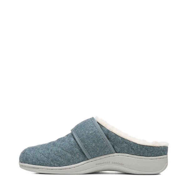 Vionic Women's Carlin Slip On Clog Slipper (Mineral Teal)