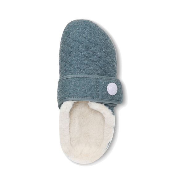 Vionic Women's Carlin Slip On Clog Slipper (Mineral Teal)