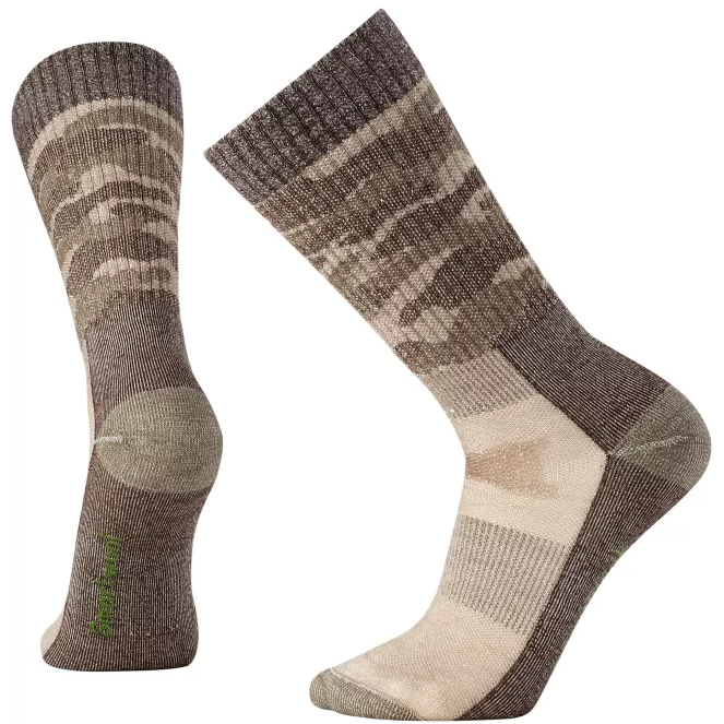 Smartwool Men's Hunt Classic Edition Full Cushion Camo Tall Crew Socks in Fossil