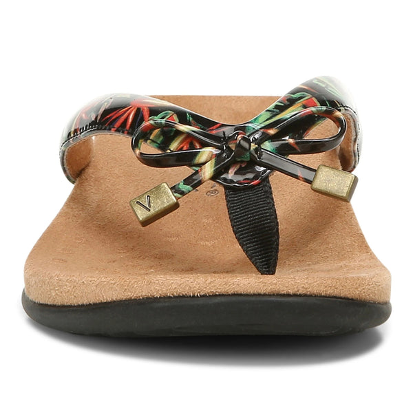 Vionic Women's Bella II Thong Sandal (Black Print)