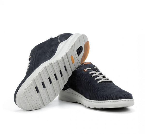 Dorking by Fluchos Men's Jack Leather Lace Sneaker (Navy)